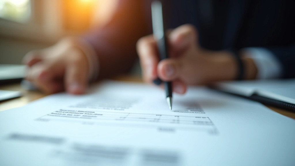 Stromrechnung mit aufgeschlüsselten Kosten und Gebühren auf einem Schreibtisch